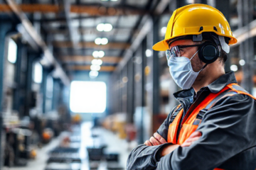 Imagem ilustrativa de um Técnico de Segurança do Trabalho inspecionando equipamentos de segurança.