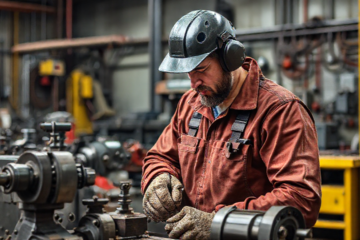 Imagem de destaque mostrando armador de ferramentas operando maquinário na indústria metalúrgica