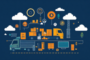 Imagem de destaque mostrando um auxiliar de logística organizando caixas em um armazém.