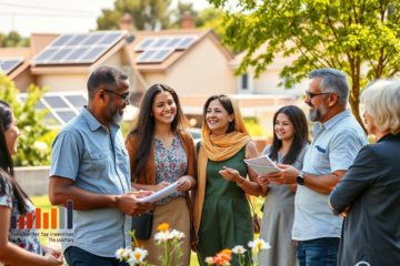 Estrangeiros descobrindo os benefícios da instalação de painéis solares nos Estados Unidos.