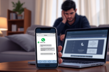 Imagem de um aplicativo para ler conversas de WhatsApp, destacando sua funcionalidade de monitoramento.