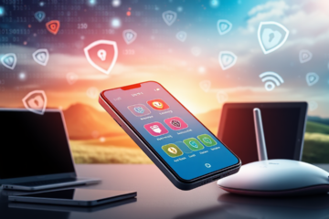 Imagem ilustrativa de um aplicativo de antivírus em um dispositivo móvel.