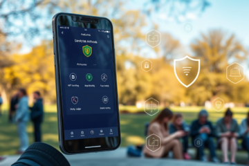 Imagem mostrando aplicativos de antivirus para Android em ação.