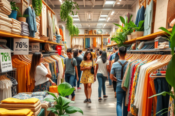 Mudanças no varejo têxtil devido à sustentabilidade e consciência ambiental dos consumidores.