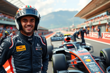 Gabriel Bortoleto da Sauber durante treino livre no GP da Áustria, destacando seu desempenho promissor.