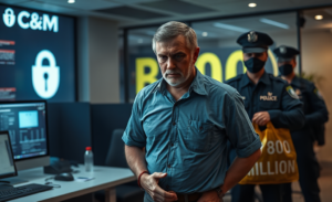 Homem preso por invasão cibernética que desviou R$ 800 milhões da C&M Software.
