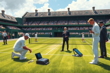 Mudança significativa em Wimbledon com a introdução de tecnologia de arbitragem, encerrando a era dos juízes de linha.