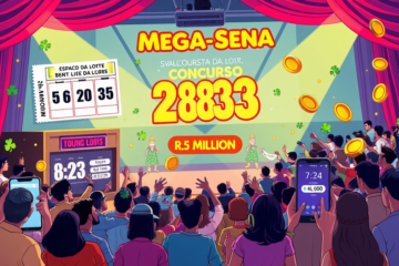 Imagem do concurso da Mega-Sena 2883 com destaque para o prêmio de R$ 3,5 milhões e informações sobre apostas.