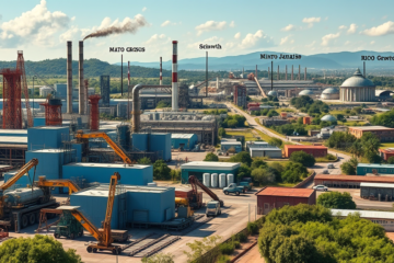 Gráficos e estatísticas sobre o crescimento da produção industrial em diferentes regiões do país.