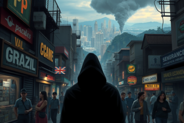 Gráfico mostrando o impacto do crime na economia brasileira com dados sobre o imposto oculto e custos de violência.