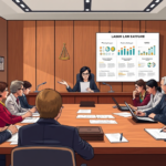 Imagem ilustrativa sobre as transformações no Direito do Trabalho em 2025, incluindo pejotização e uberização.