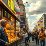 Imagem representativa do ouro como refúgio seguro em tempos de crise.