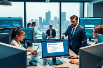 Imagem ilustrativa sobre os riscos do Urban VPN Proxy e a segurança de dados em plataformas de inteligência artificial.