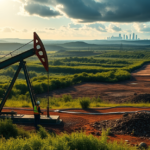 Ilustração representando o Brasil como parceiro estratégico da China no contexto do petróleo venezuelano e tensões geopolíticas.