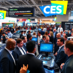 Capa do evento CES 2026 destacando inovações em inteligência artificial e tecnologia.