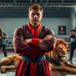 Tyson Fury se preparando para seu retorno ao boxe, desafiado por Mahmoud Charr que grava vídeo inusitado com um leão.