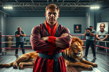 Tyson Fury se preparando para seu retorno ao boxe, desafiado por Mahmoud Charr que grava vídeo inusitado com um leão.
