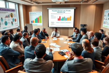Imagem representativa da discussão do anteprojeto da Lei Geral de Direito Internacional Privado, abordando investimentos e proteção de grupos vulneráveis.