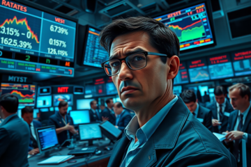 Representação gráfica do alerta do Banco Central em relação às taxas de juros futuros e seus impactos no mercado financeiro.