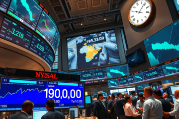 Gráfico mostrando o crescimento do investimento estrangeiro na bolsa brasileira enquanto o Ibovespa atinge recordes históricos.