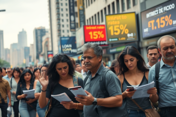 Gráfico demonstrando o aumento da inadimplência entre adultos e o impacto no endividamento familiar e empresarial.