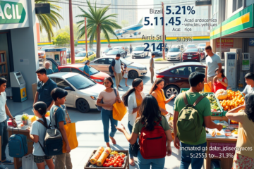 Gráfico demonstrando a alta do IPCA em fevereiro e seus principais componentes, como Educação e Transportes.