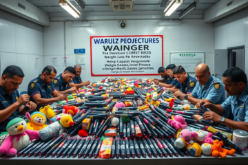 Apreensão de canetas emagrecedoras pela Receita Federal, com destaque para os riscos à saúde e métodos de contrabando.