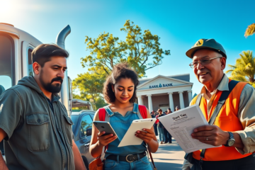Trabalhadores utilizando o saque do FGTS para quitar dívidas e melhorar sua situação financeira.
