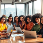 Mulheres empreendendo e abrindo pequenos negócios, representando o crescimento do empreendedorismo feminino no Brasil.