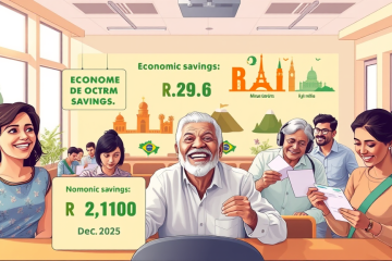 Gráfico demonstrando a economia obtida com a nova plataforma CNH no Brasil.