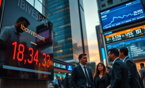 Ibovespa em queda de 0,86% e leve aumento do dólar, cenário econômico em destaque.