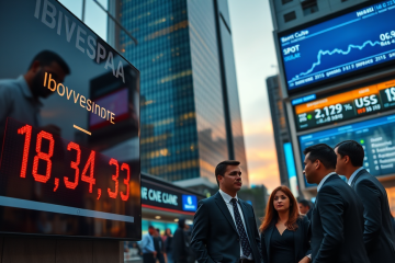 Ibovespa em queda de 0,86% e leve aumento do dólar, cenário econômico em destaque.