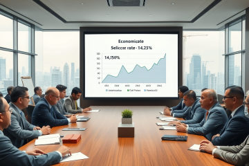 Gráfico mostrando a redução da taxa Selic e seu impacto na economia e inflação.