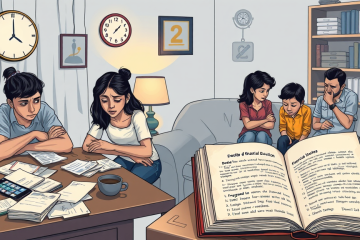 Imagem ilustrativa sobre o estresse financeiro enfrentado por brasileiros devido a dívidas.