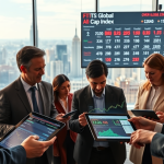 Imagem representativa do Vanguard Total World Stock ETF, mostrando a diversidade de ações globais disponíveis para investimento.