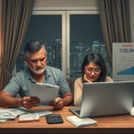 Gráfico mostrando a queda da renda disponível dos brasileiros e aumento da inadimplência