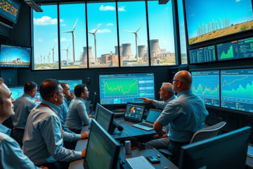 Usinas termelétricas em operação, representando a flexibilização energética.